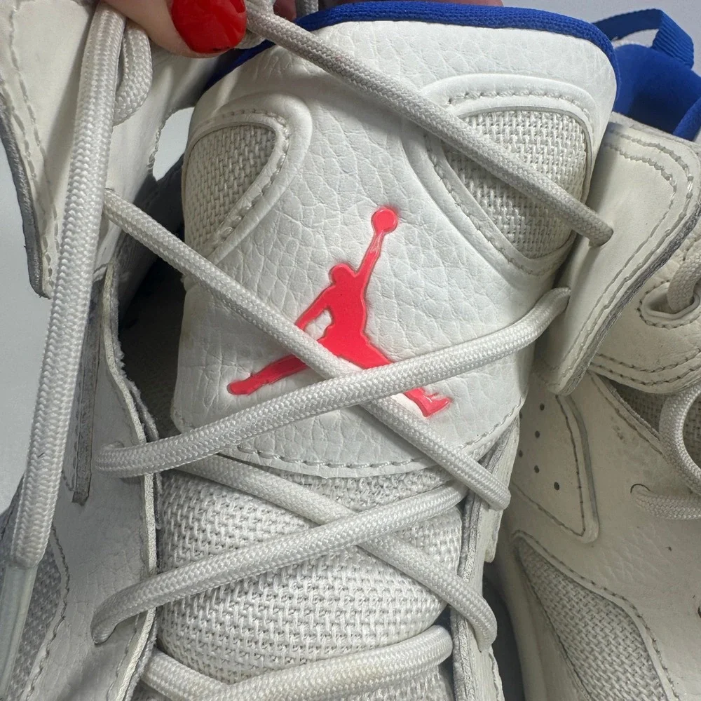 Nike Air Jordan 6‎ Retro Men 10.5 White Pink Blue Basketball Shoes